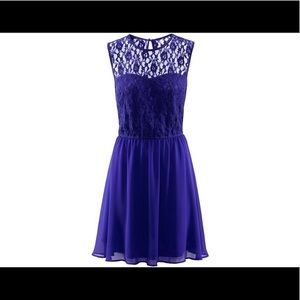 Royal blue dress with lace